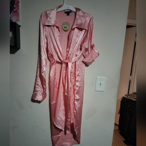 Brand new peach satin blouse Size Large